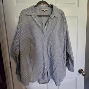 Loft Striped Oversized Shirt